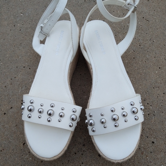 Marc Fisher Platform Espadrille Sandals in White - Picture 11 of 14